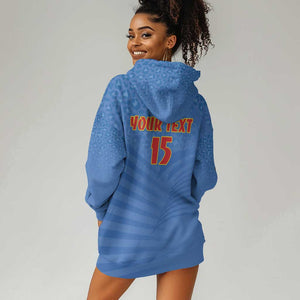 Custom DR Congo Football Hoodie Dress Allez Les Léopards - African Pride