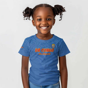 Custom DR Congo Football Kid T shirt Allez Les Léopards - African Pride