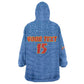 Custom DR Congo Football Kid Wearable Blanket Hoodie Allez Les Léopards - African Pride