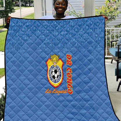 DR Congo Football Quilt Allez Les Léopards - African Pride
