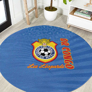 DR Congo Football Round Carpet Allez Les Léopards - African Pride