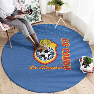 DR Congo Football Round Carpet Allez Les Léopards - African Pride