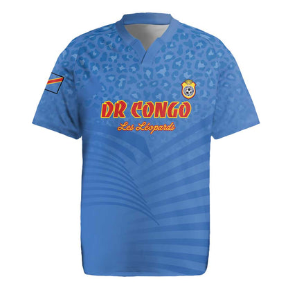 Custom DR Congo Football Rugby Jersey Allez Les Léopards - African Pride