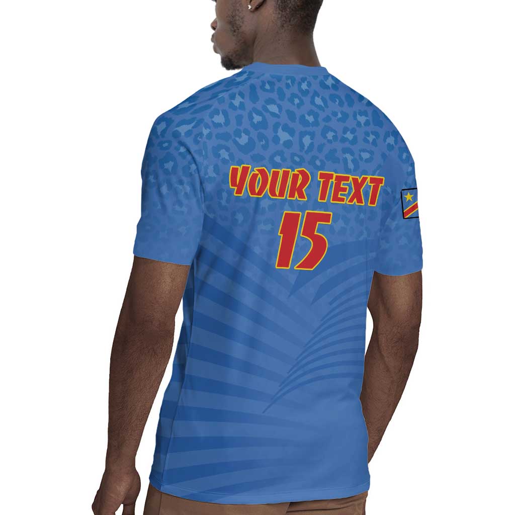 Custom DR Congo Football Rugby Jersey Allez Les Léopards - African Pride