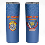 Custom DR Congo Football Skinny Tumbler Allez Les Léopards - African Pride