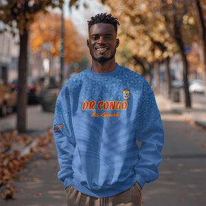 Custom DR Congo Football Sweatshirt Allez Les Léopards - African Pride