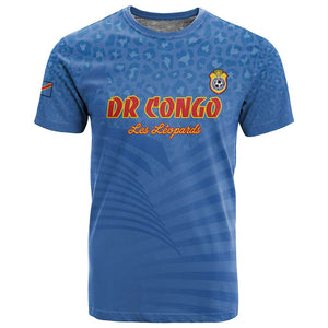 Custom DR Congo Football T shirt Allez Les Léopards - African Pride