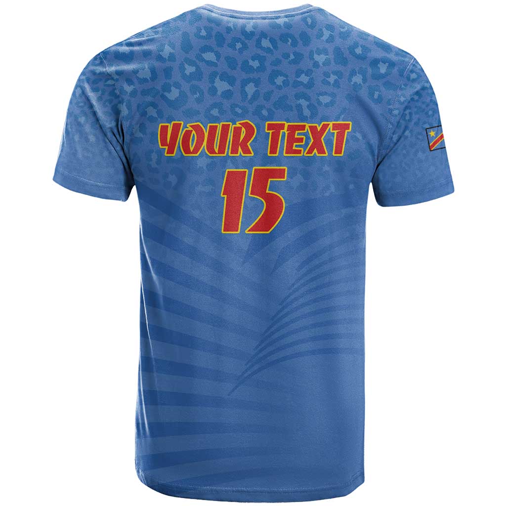 Custom DR Congo Football T shirt Allez Les Léopards - African Pride