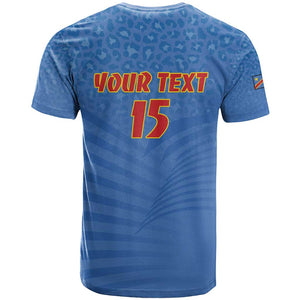 Custom DR Congo Football T shirt Allez Les Léopards - African Pride