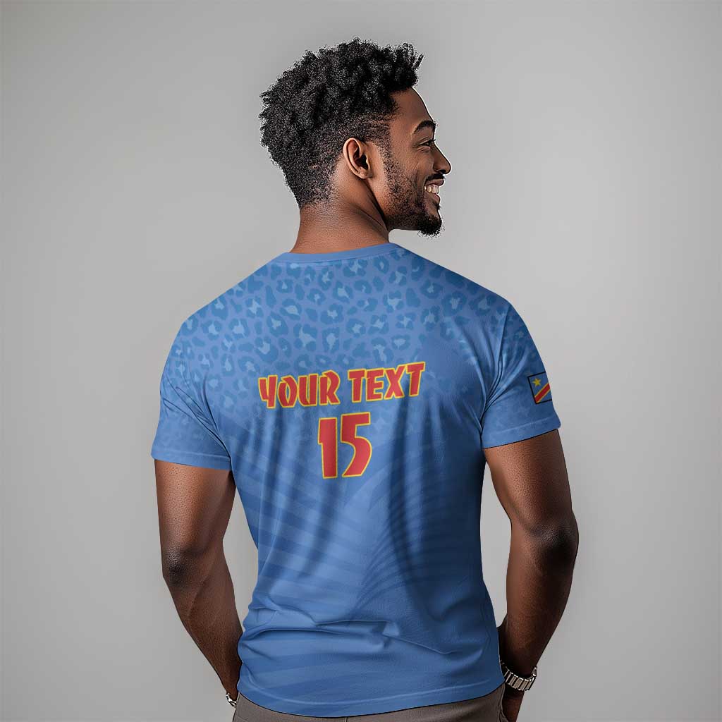 Custom DR Congo Football T shirt Allez Les Léopards - African Pride