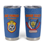 Custom DR Congo Football Tumbler Cup Allez Les Léopards - African Pride