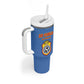 Custom DR Congo Football Tumbler With Handle Allez Les Léopards - African Pride