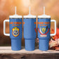 Custom DR Congo Football Tumbler With Handle Allez Les Léopards - African Pride