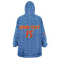 Custom DR Congo Football Wearable Blanket Hoodie Allez Les Léopards - African Pride