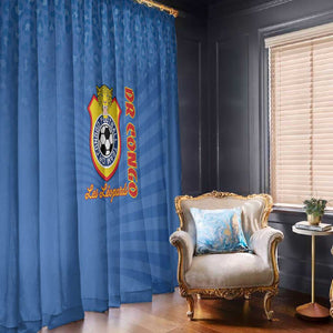 DR Congo Football Window Curtain Allez Les Léopards - African Pride