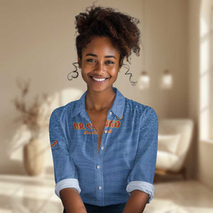 Custom DR Congo Football Women Casual Shirt Allez Les Léopards - African Pride