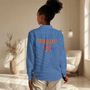 Custom DR Congo Football Women Casual Shirt Allez Les Léopards - African Pride