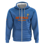 Custom DR Congo Football Zip Hoodie Allez Les Léopards - African Pride