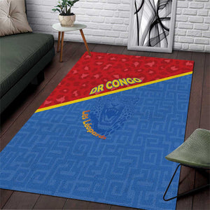 DR Congo Football Area Rug Go Champions - African Pride