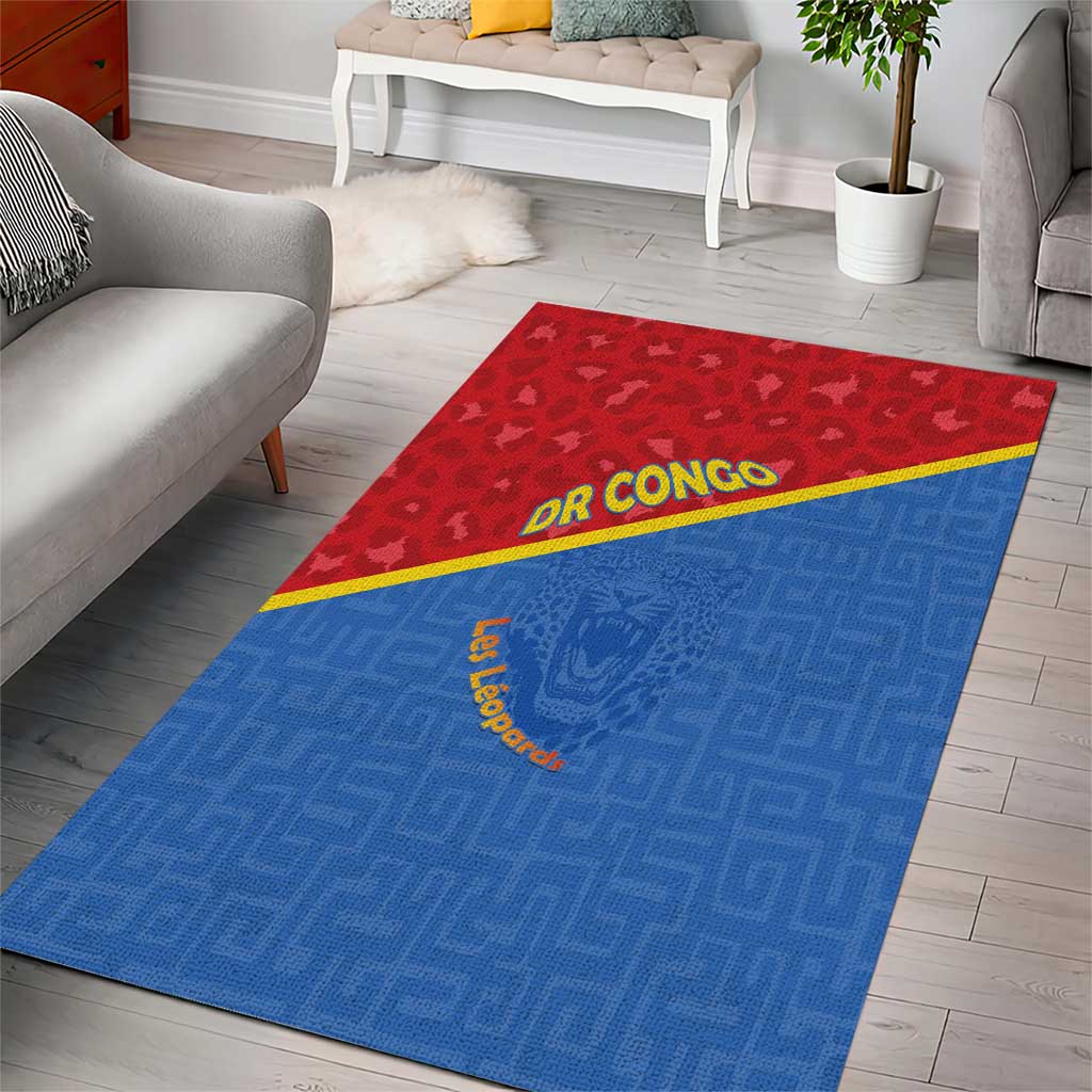 DR Congo Football Area Rug Go Champions - African Pride
