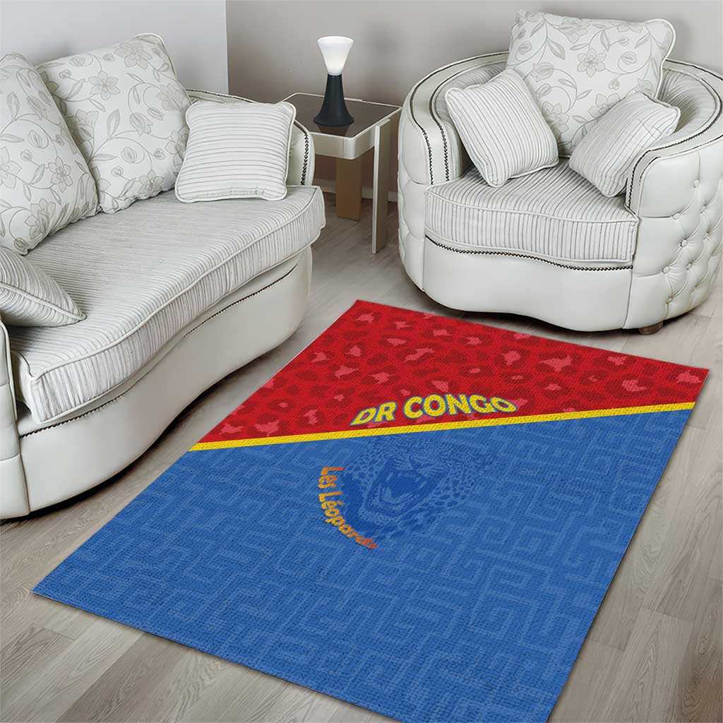DR Congo Football Area Rug Go Champions - African Pride