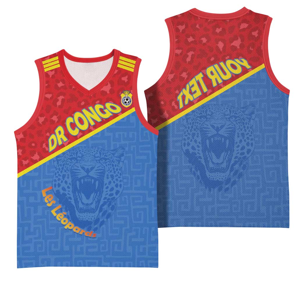 Custom DR Congo Football Basketball Jersey Go Champions - African Pride