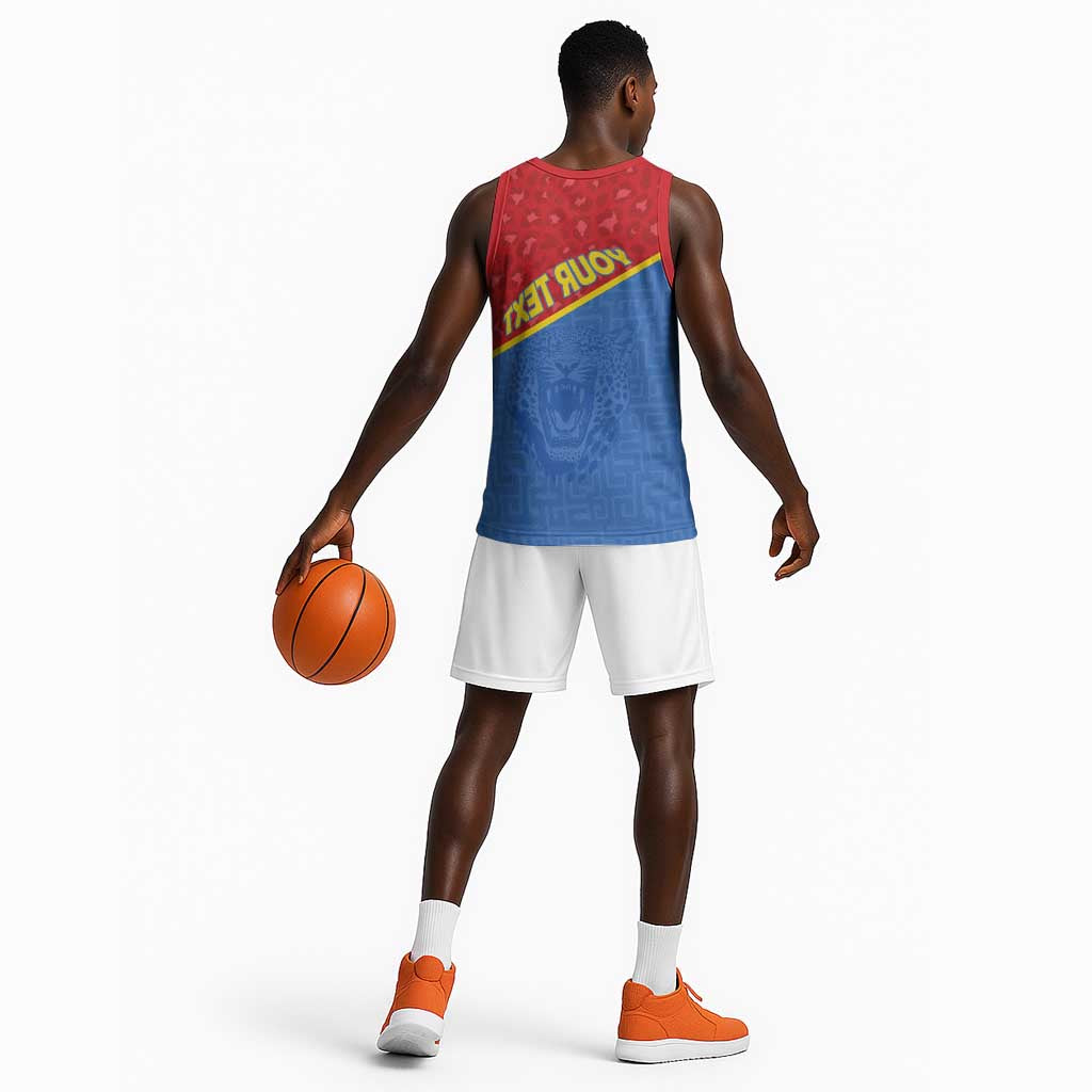 Custom DR Congo Football Basketball Jersey Go Champions - African Pride