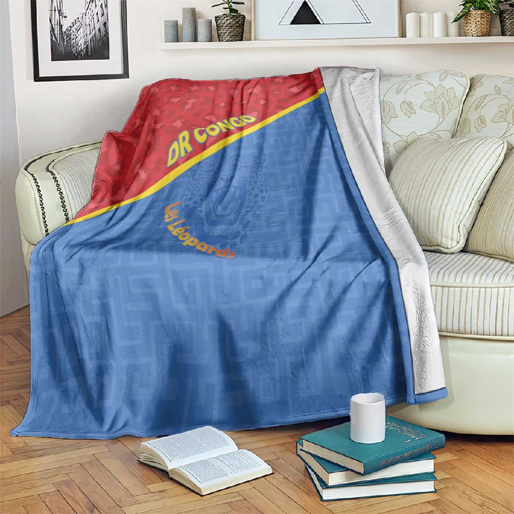 DR Congo Football Blanket Go Champions - African Pride