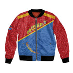 Custom DR Congo Football Bomber Jacket Go Champions - African Pride