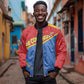 Custom DR Congo Football Bomber Jacket Go Champions - African Pride