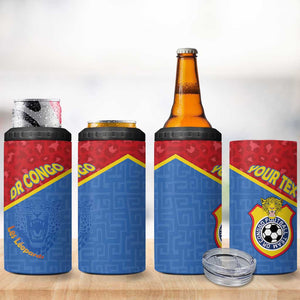 Custom DR Congo Football 4 in 1 Can Cooler Tumbler Go Champions - African Pride
