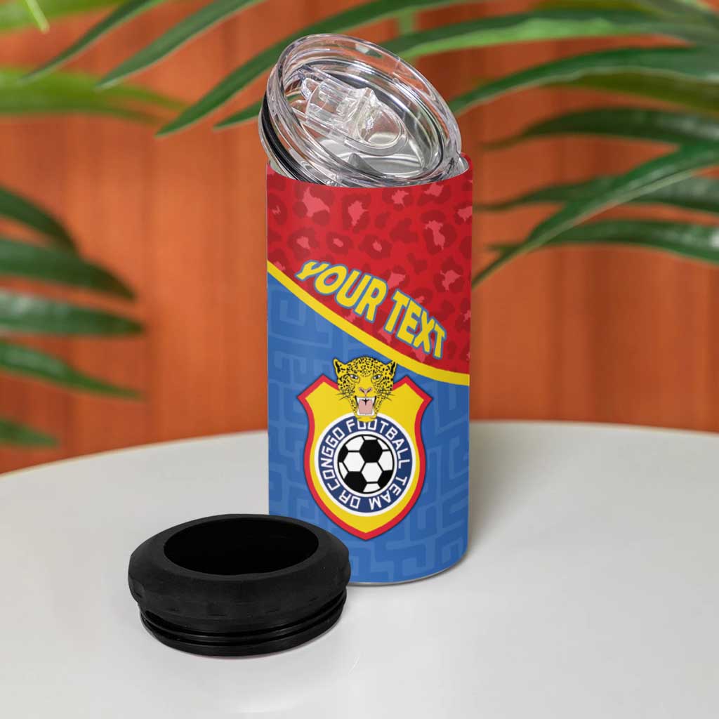 Custom DR Congo Football 4 in 1 Can Cooler Tumbler Go Champions - African Pride