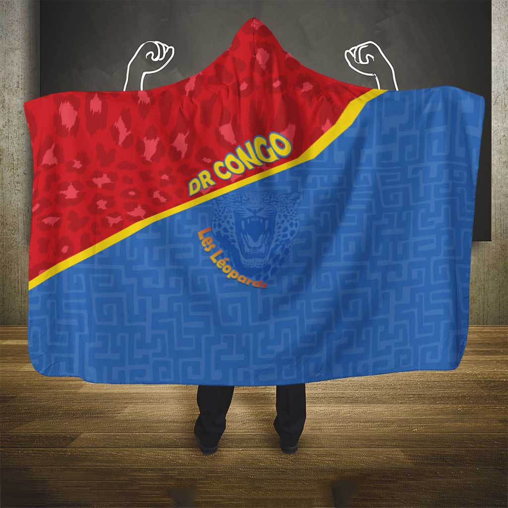 DR Congo Football Hooded Blanket Go Champions - African Pride
