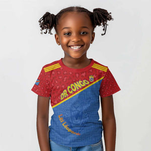 Custom DR Congo Football Kid T shirt Go Champions - African Pride