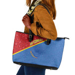 DR Congo Football Leather Tote Bag Go Champions - African Pride