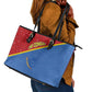 DR Congo Football Leather Tote Bag Go Champions - African Pride