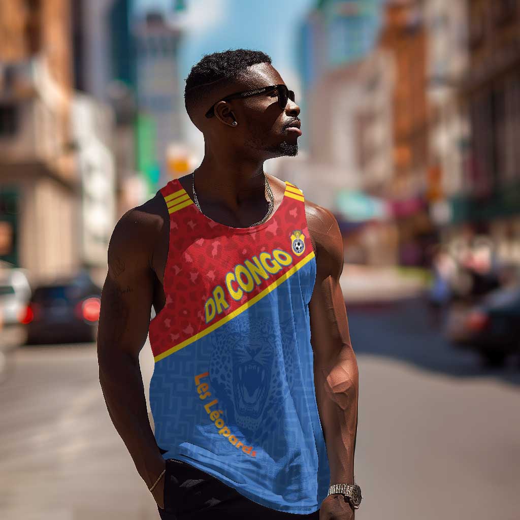 Custom DR Congo Football Men Tank Top Go Champions - African Pride