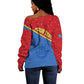 Custom DR Congo Football Off Shoulder Sweater Go Champions - African Pride