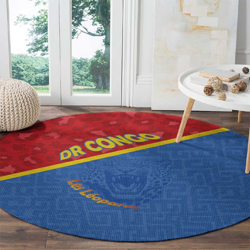 DR Congo Football Round Carpet Go Champions - African Pride