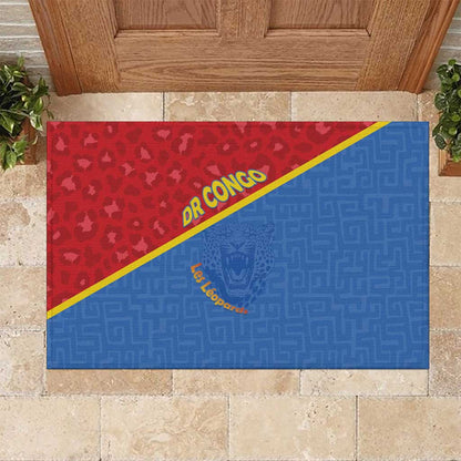 DR Congo Football Rubber Doormat Go Champions - African Pride