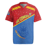 Custom DR Congo Football Rugby Jersey Go Champions - African Pride