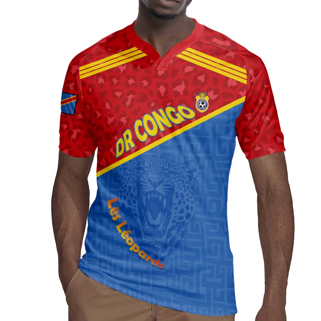 Custom DR Congo Football Rugby Jersey Go Champions - African Pride