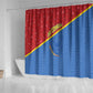 DR Congo Football Shower Curtain Go Champions - African Pride