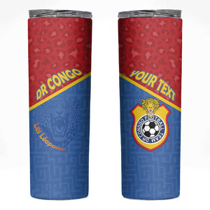 Custom DR Congo Football Skinny Tumbler Go Champions - African Pride