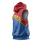 Custom DR Congo Football Sleeveless Hoodie Go Champions - African Pride