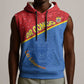 Custom DR Congo Football Sleeveless Hoodie Go Champions - African Pride