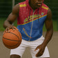 Custom DR Congo Football Sleeveless Zip Hoodie Go Champions - African Pride