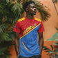Custom DR Congo Football T shirt Go Champions - African Pride