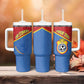 Custom DR Congo Football Tumbler With Handle Go Champions - African Pride