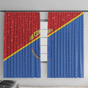 DR Congo Football Window Curtain Go Champions - African Pride